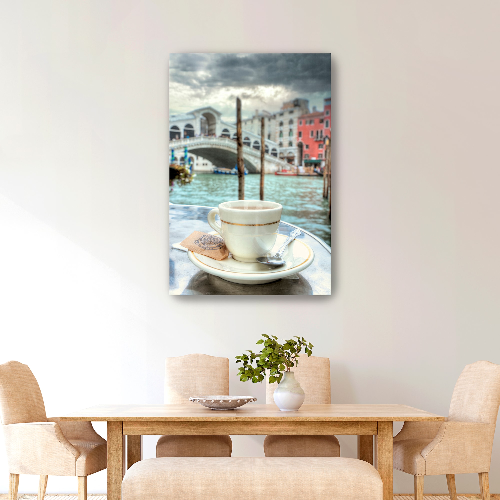 Lumaprints Caffe Rialto Bridge No.1 Canvas Wall Art